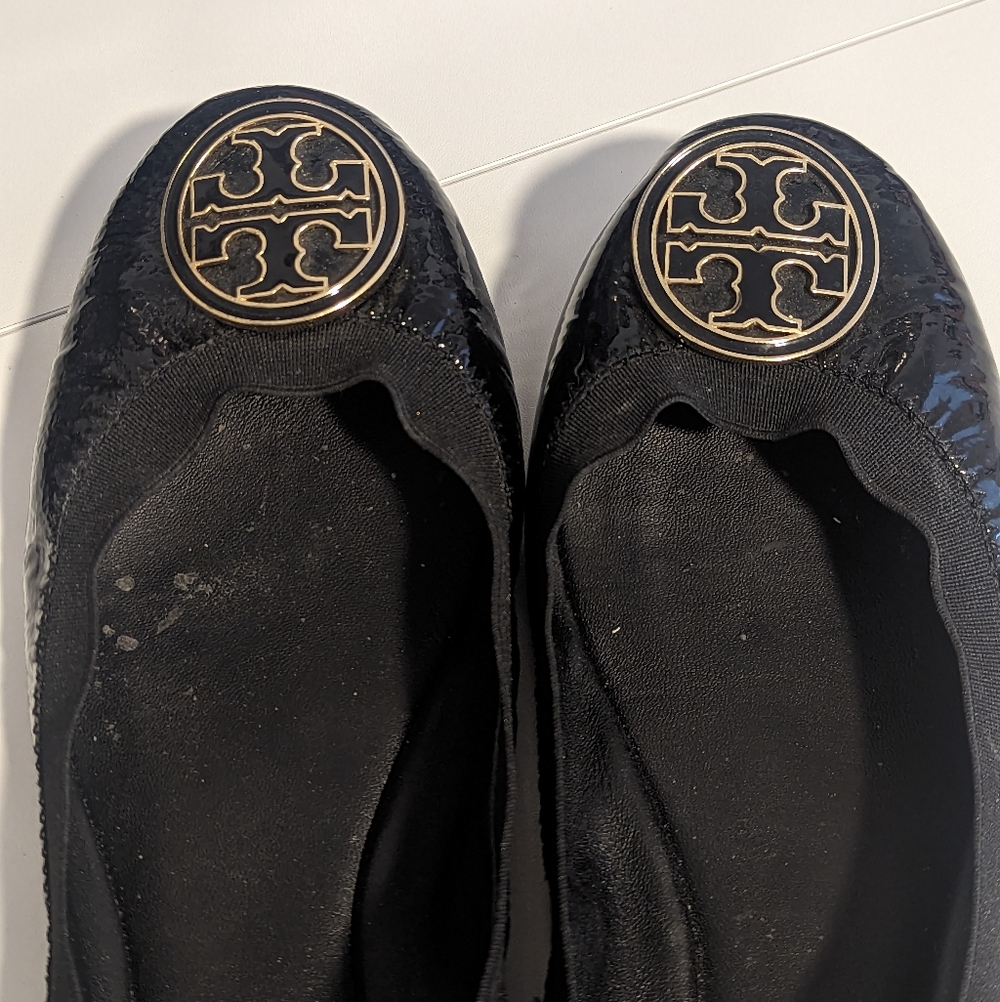 Tory Burch Caroline Patent Leather Ballet Flats - Picture 11 of 12
